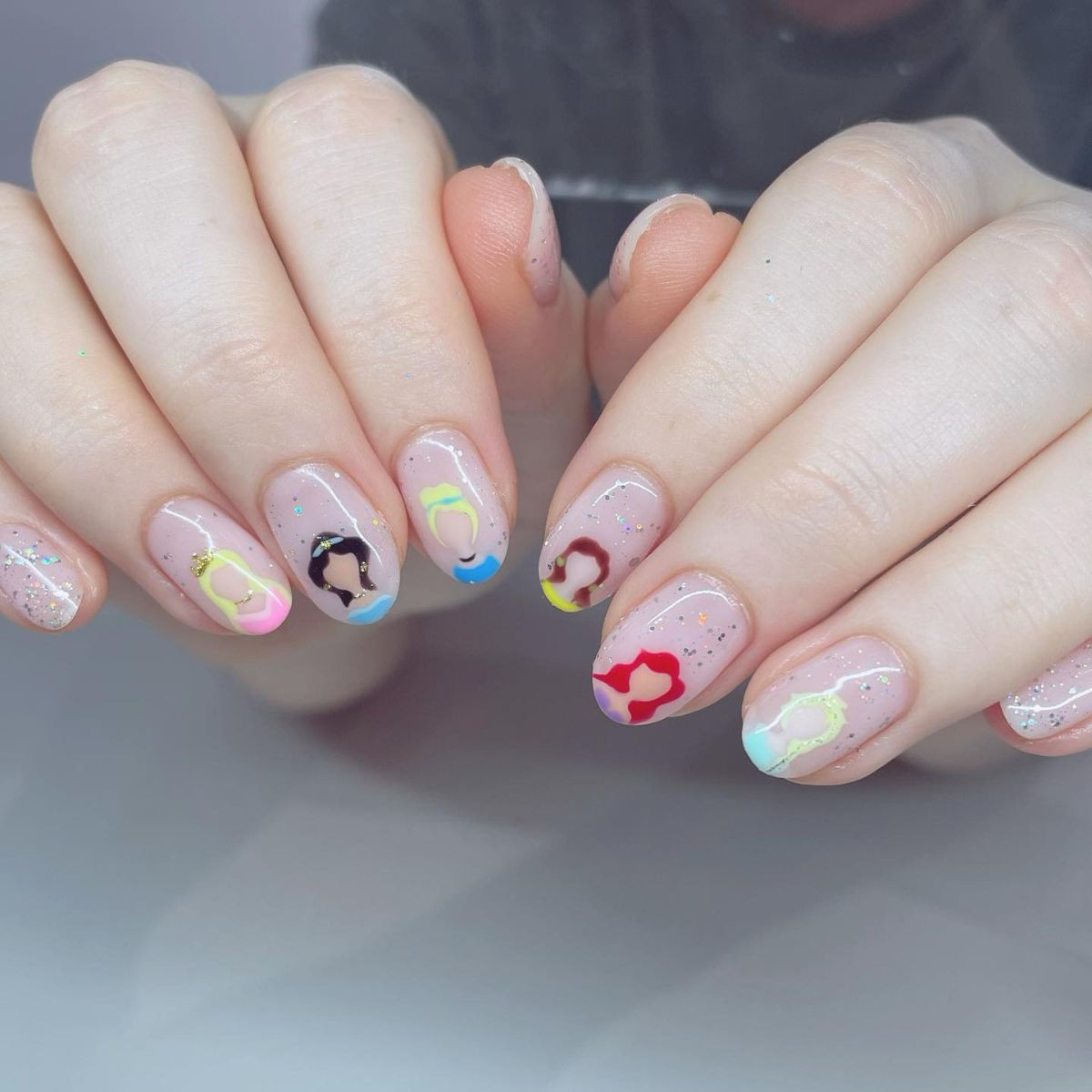 Sheer Nude Princess Portraits Sheer Nude Princess Portraits — Princess Disney Nails 2027