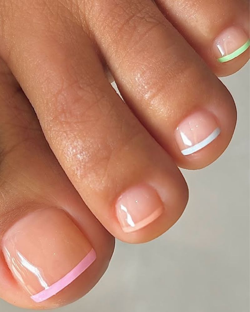 Spring Summer Pastel French Tip Toes Spring Summer Pastel French Tip Toes — Light Pink Toe Nails 2027