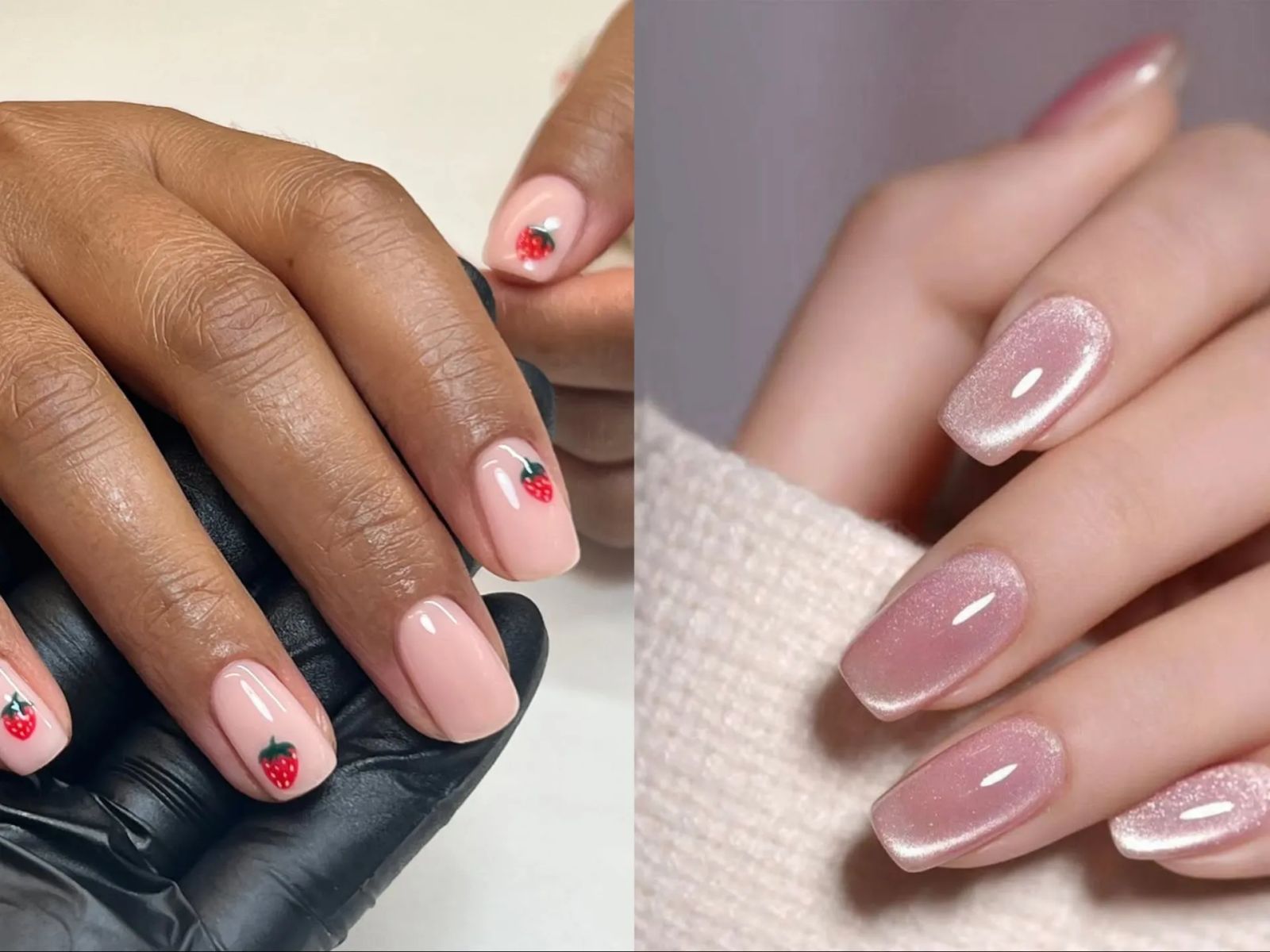 Glossy Cat-Eye Shimmer Visual Idea Glossy Cat-Eye Shimmer Visual Idea — Simple Gymnastics Nails 2027