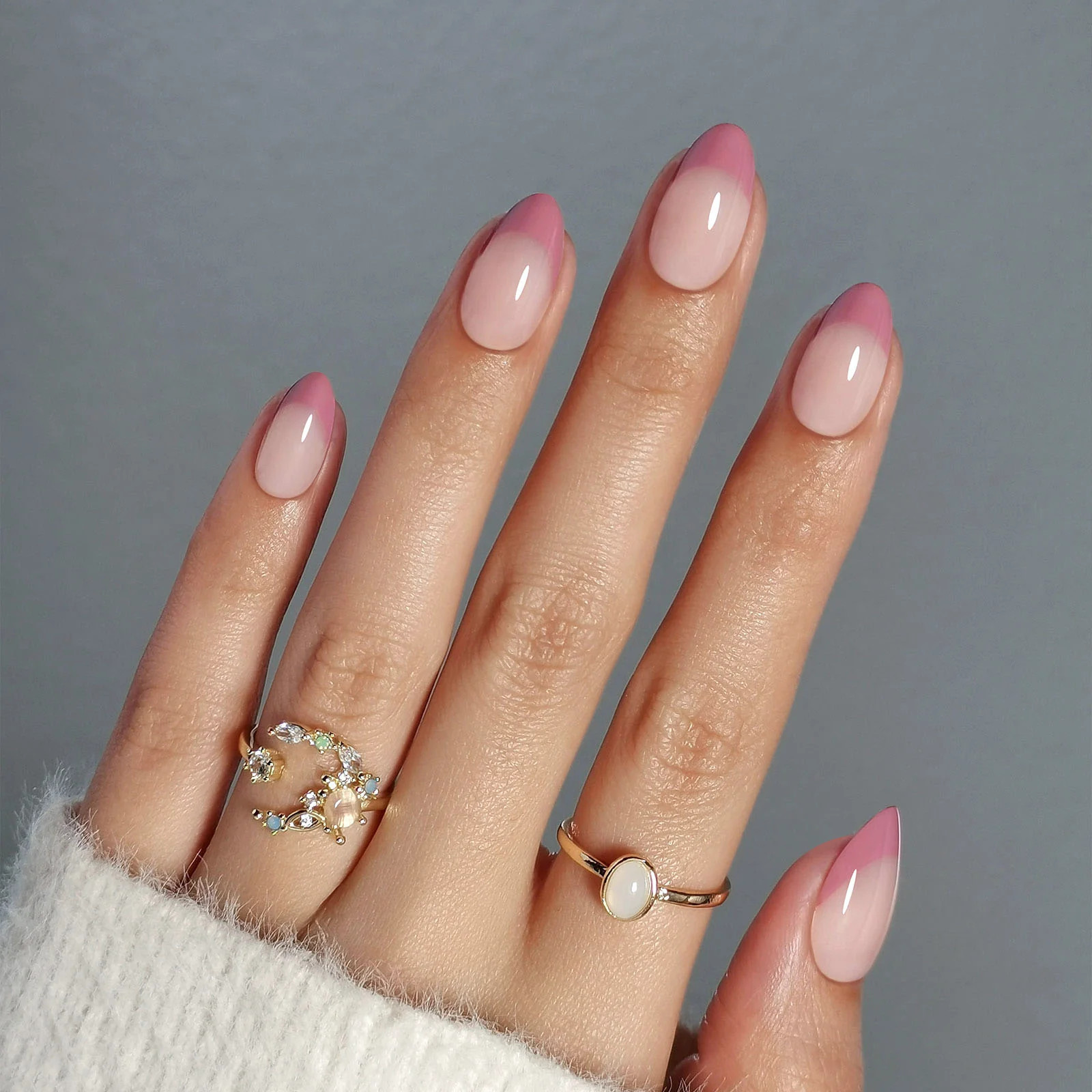 Dusty Rose French Almond Nails Dusty Rose French Almond Nails — Short Pink French Tip Nails 2027