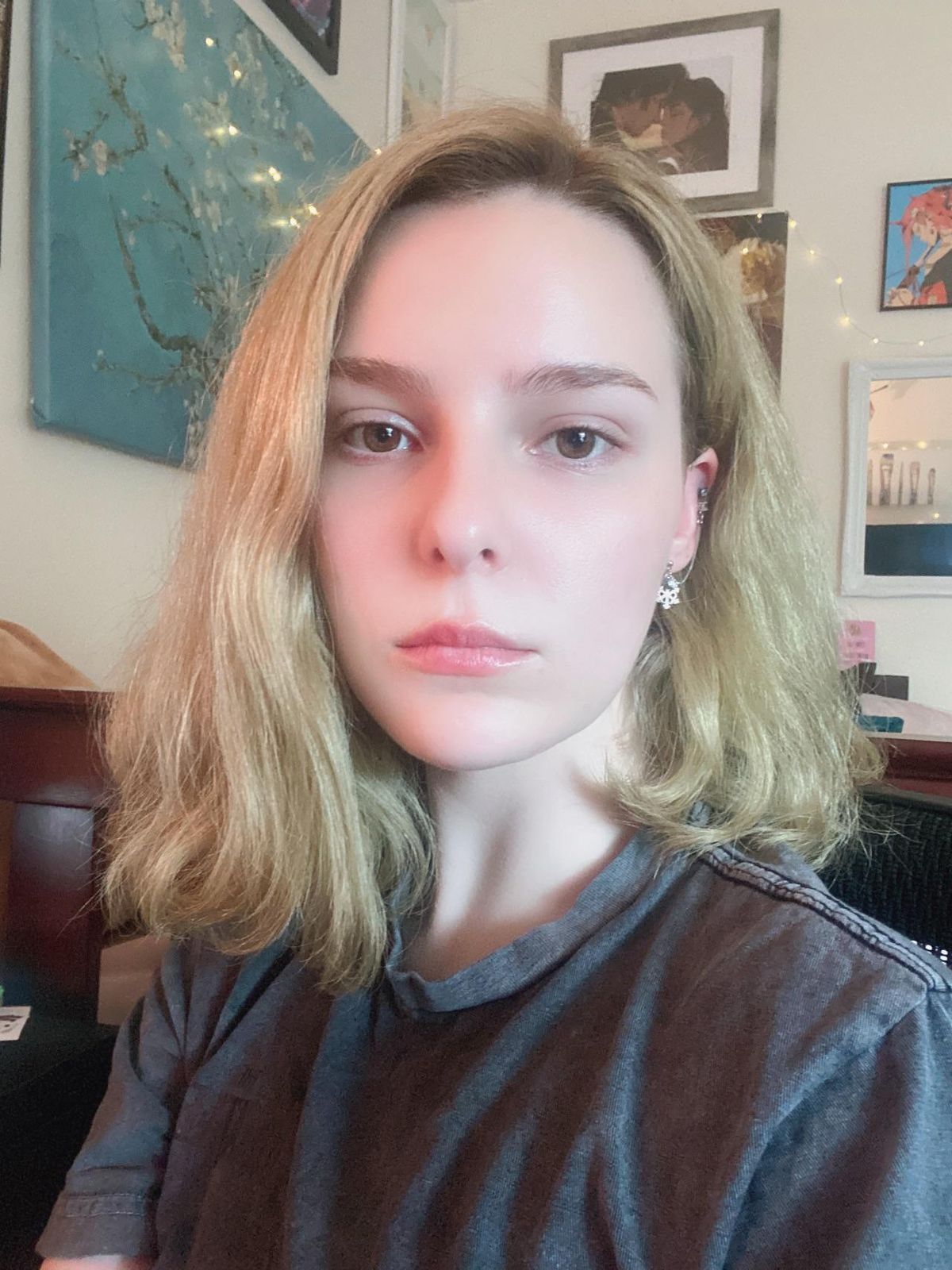 Collarbone Lob Blonde With Mossy Green — Green and Blonde Hair 2027