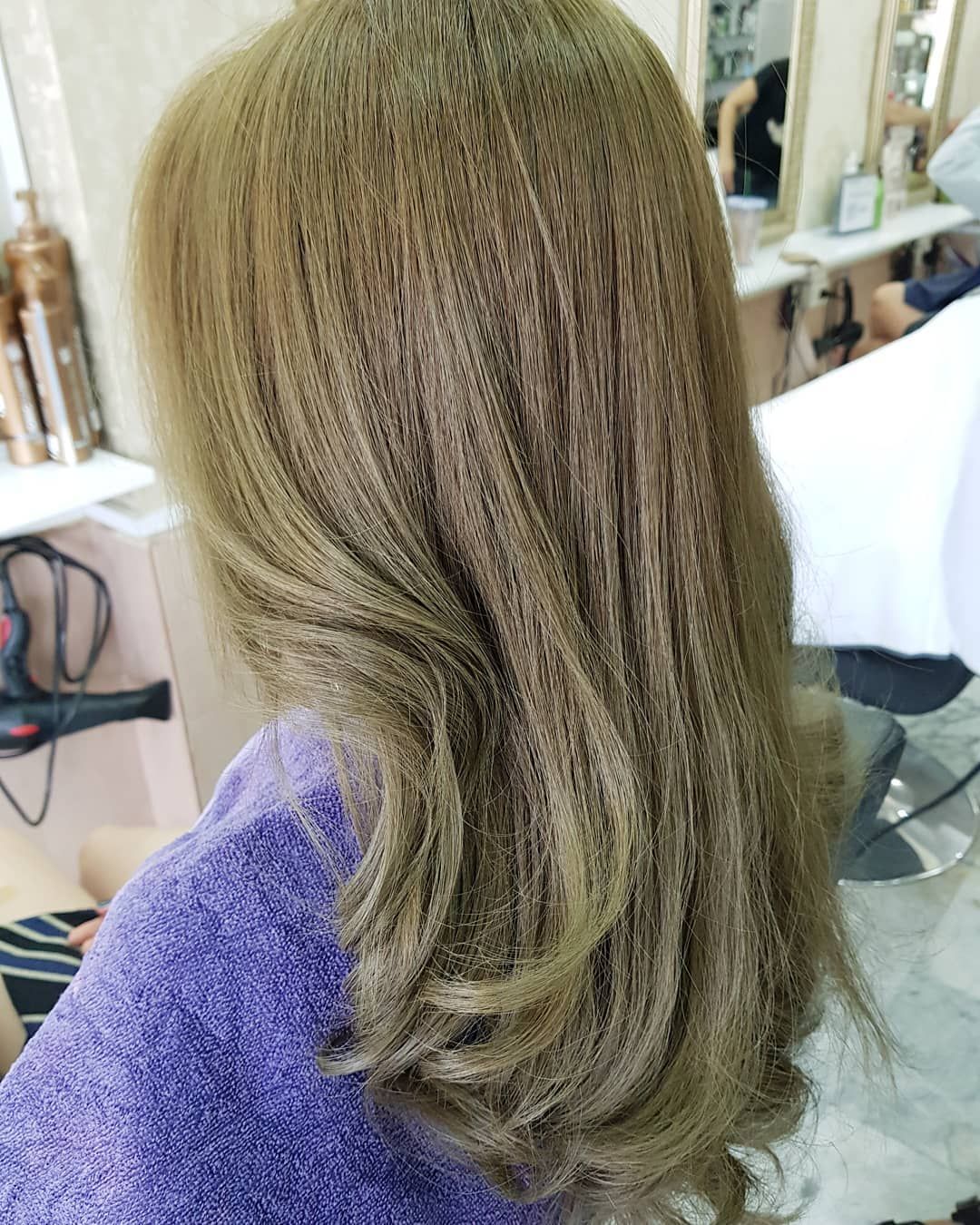 Mid-Back Ash Blonde With Green Undertones — Green and Blonde Hair 2027