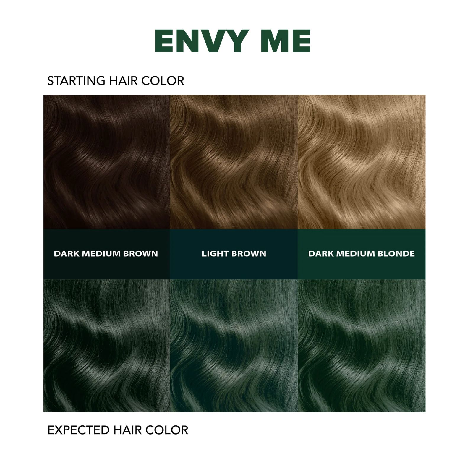 Mid-Back Forest Green Over Dark Blonde — Green and Blonde Hair 2027
