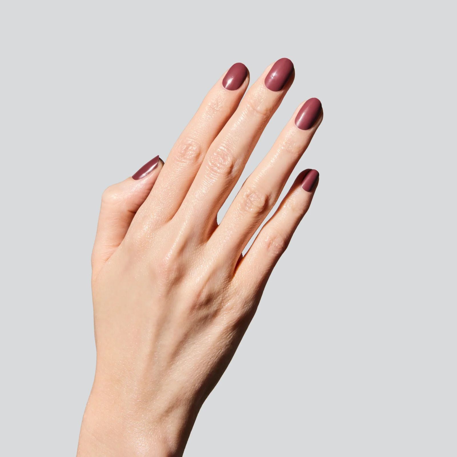 Solid Glossy Mauve Medium Oval Nails Solid Glossy Mauve Medium Oval Nails — Mauve Nails 2027