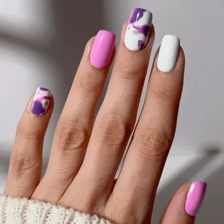 Muted Mauve Marbled Press On Nails Muted Mauve Marbled Press On Nails — Mauve Nails 2027