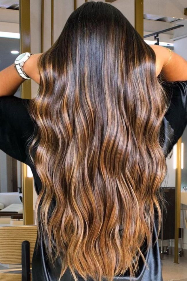 Middle Visual Idea — Balayage on Dark Brown Hair 2027