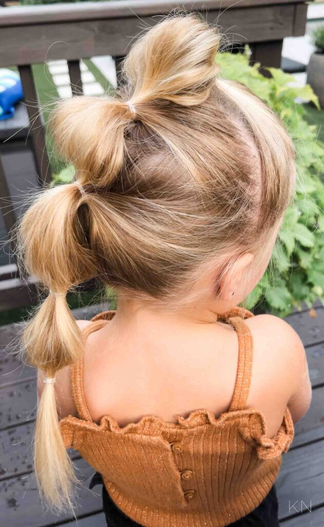 Playful Multiple Bubble Ponytails Playful Multiple Bubble Ponytails — Ponytail Hairstyles 2027 for Little Girls