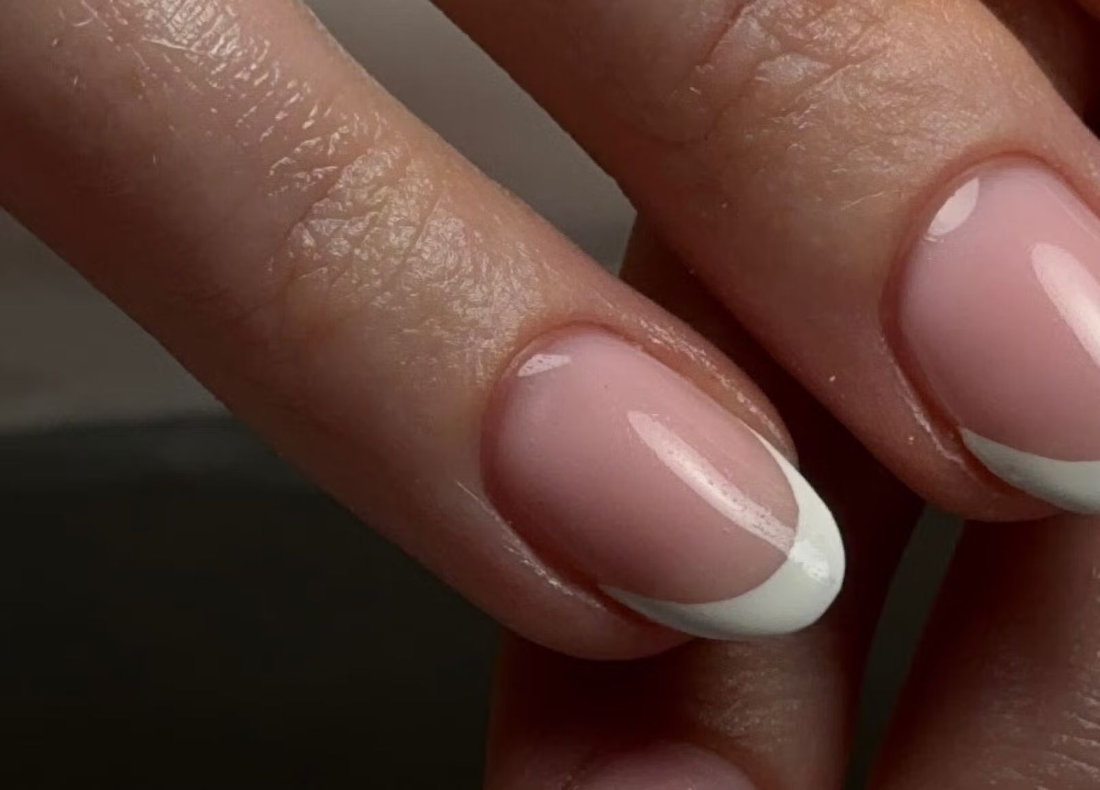 Classic White French Tips on Pink Classic White French Tips on Pink — Realtor Nails 2027