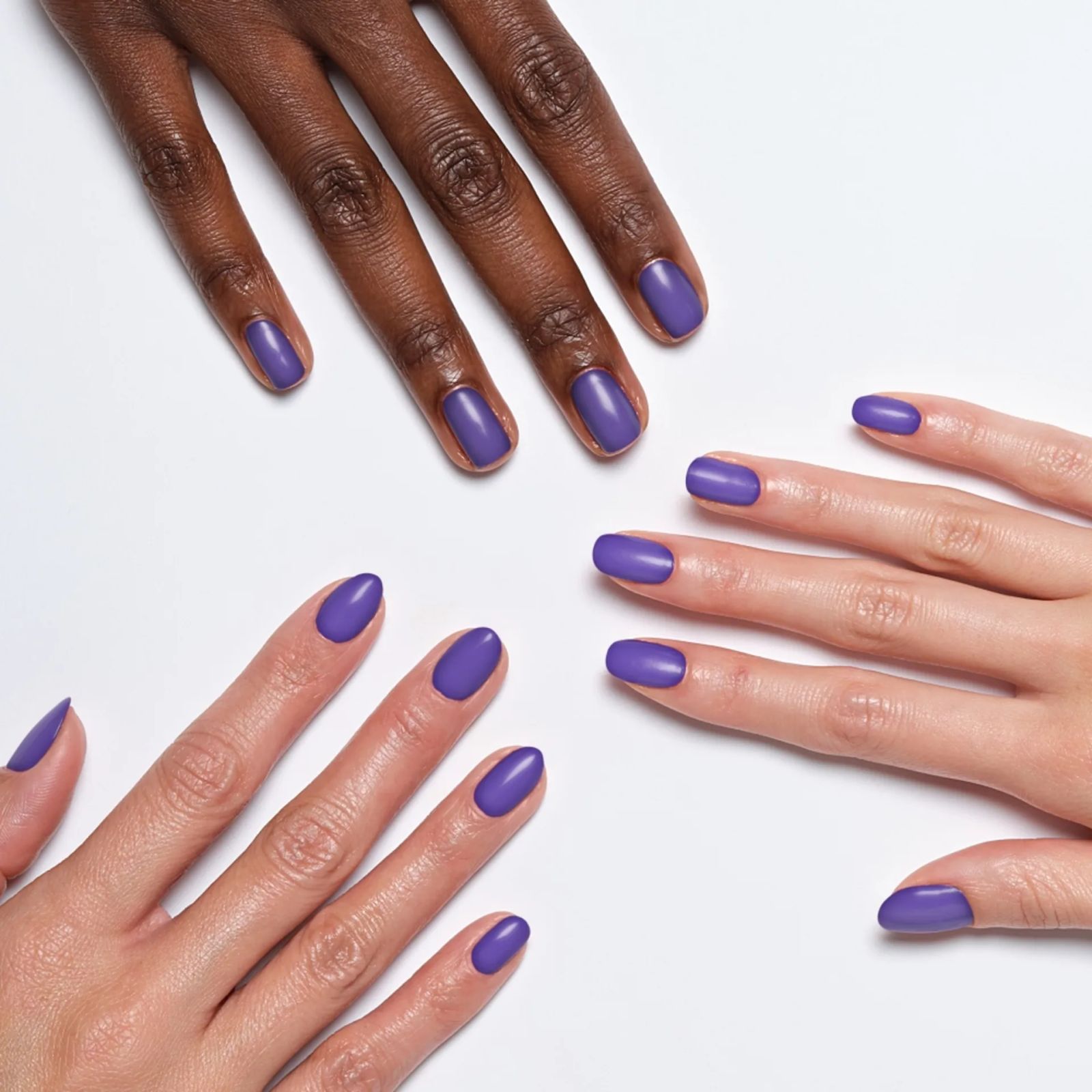 Matte Purple with Blue Undertone Short Ovals Matte Purple with Blue Undertone Short Ovals — Neon Matte Nails 2027