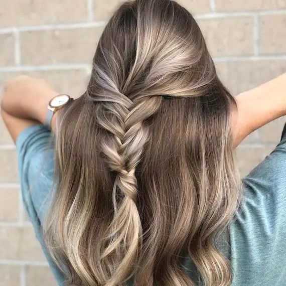 Fishtail Braid With Loose Waves Fishtail Braid With Loose Waves — Hairstyles 2027 for Dirty Hair