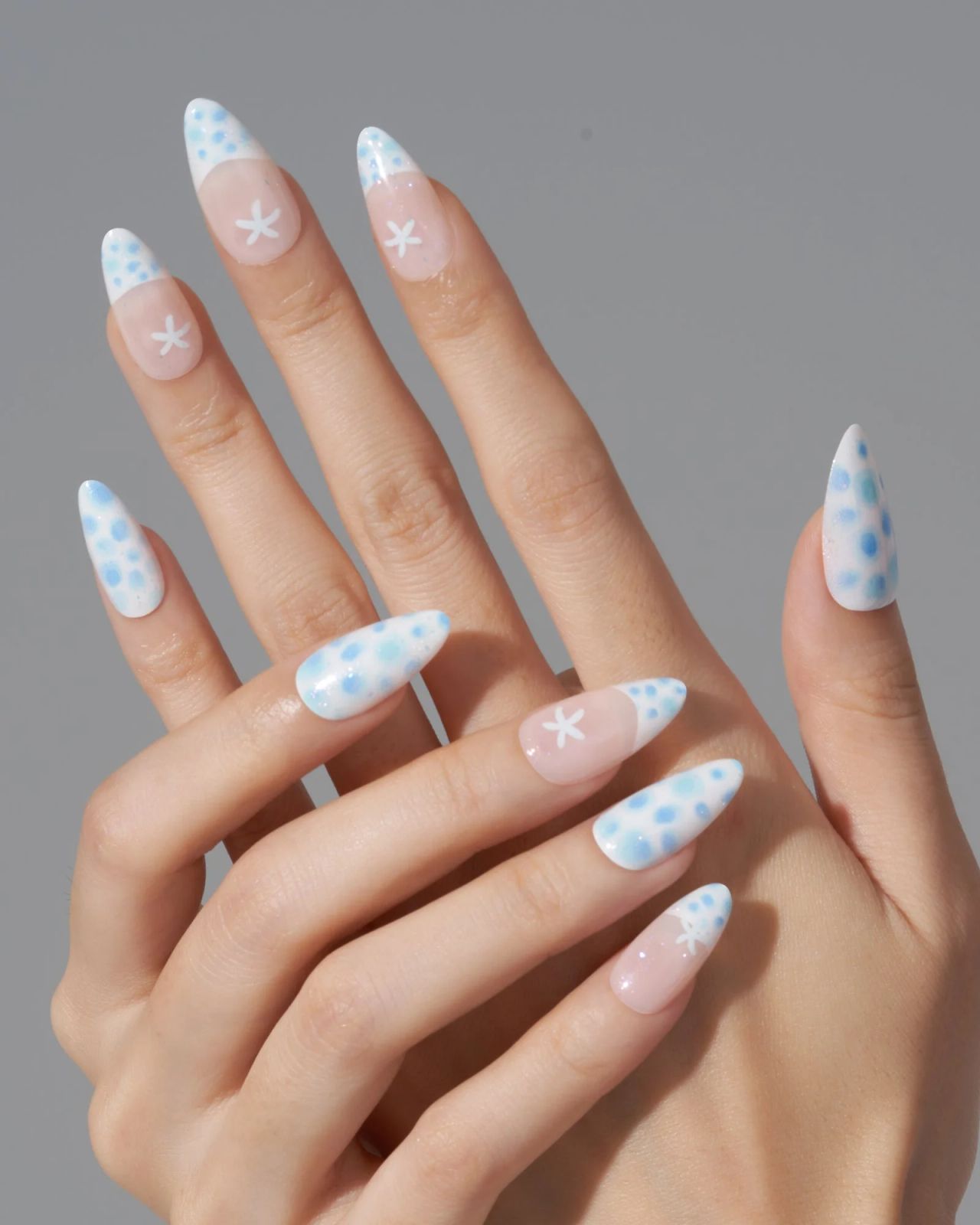 Starfish French Tips Almonds — Coastal Nails 2027