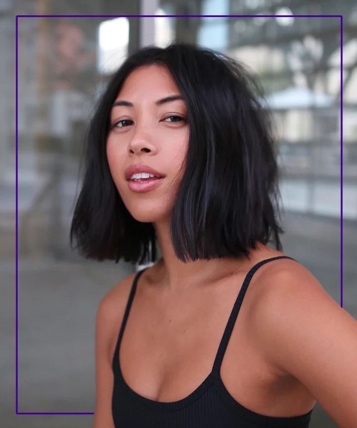 Textured Air-Dried Black Bob — Y2K Bob 2027
