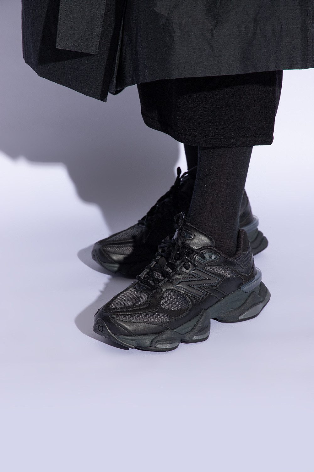 Sleek Monochromatic: All-Black 9060s with Oversized Jacket — New Balance 9060 Outfits 2027