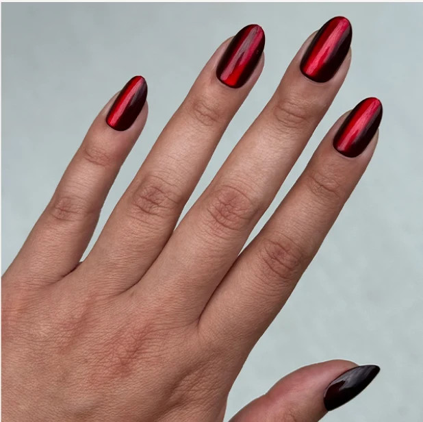 Deep Velvet Red Oval Nails Deep Velvet Red Oval Nails — Red Nails 2027 for Medium Skin
