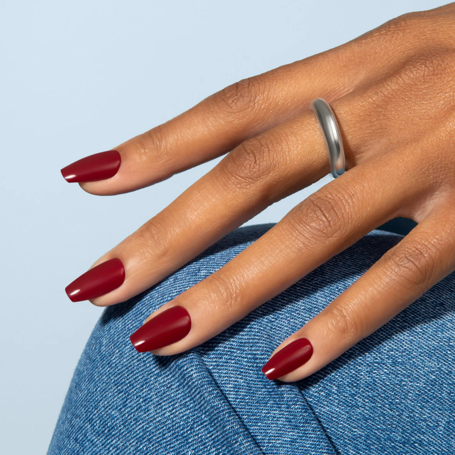 Deep Matte Red Coffin Nails Deep Matte Red Coffin Nails — Red Nails 2027 for Medium Skin