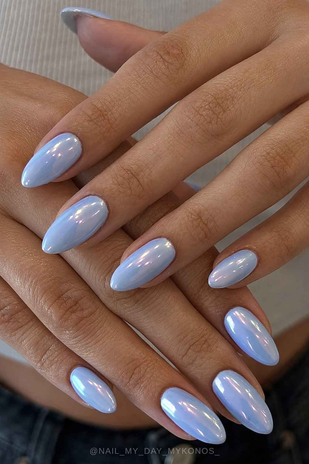 Milky Jelly Periwinkle Almond Nails Milky Jelly Periwinkle Almond Nails — Periwinkle Nails 2027