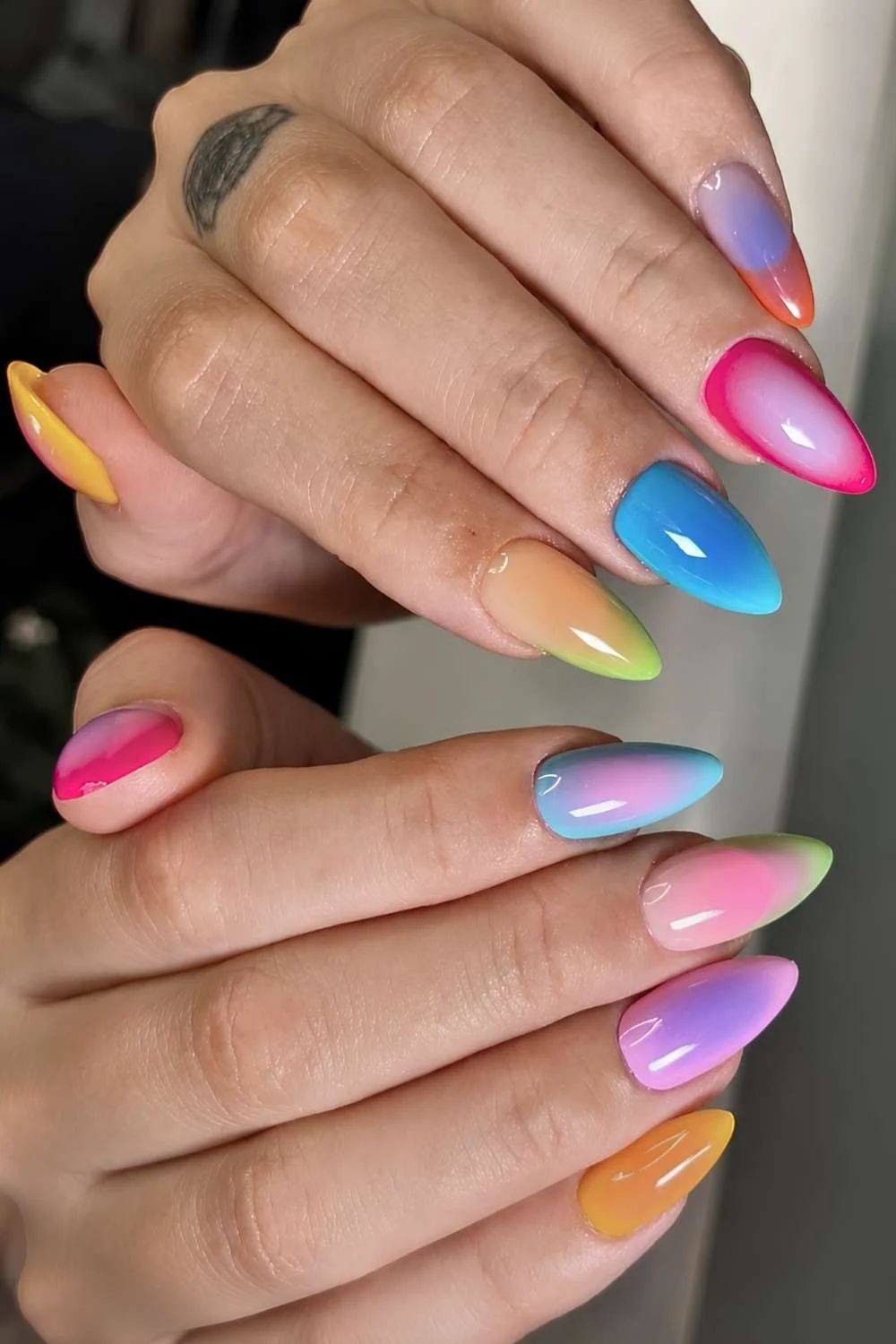Summer Visual Idea Summer Visual Idea — Neon Ombre Nails 2027