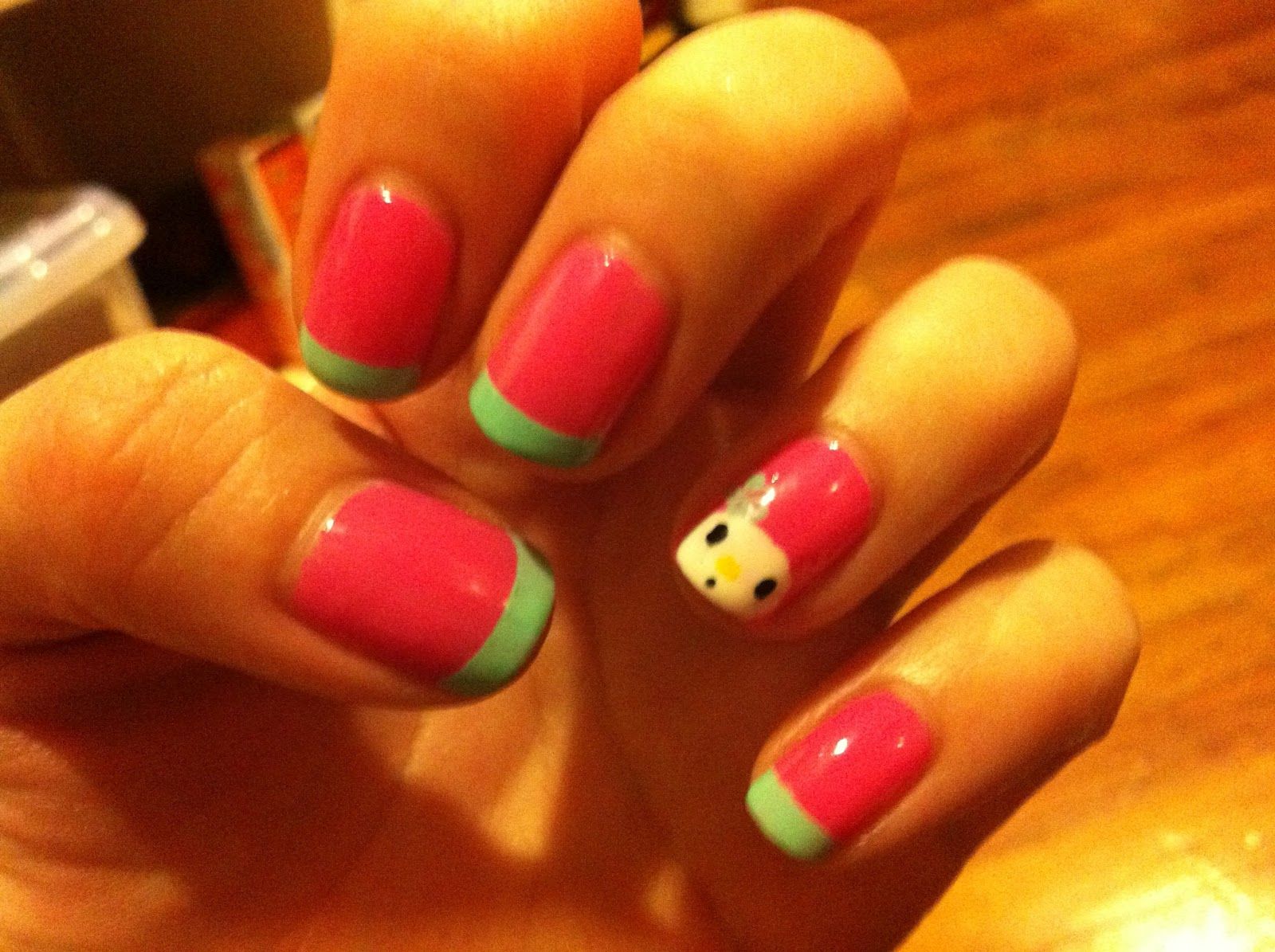 Visual Idea — Close-Up Take Visual Idea — Close-Up Take — French Hello Kitty Nails 2027