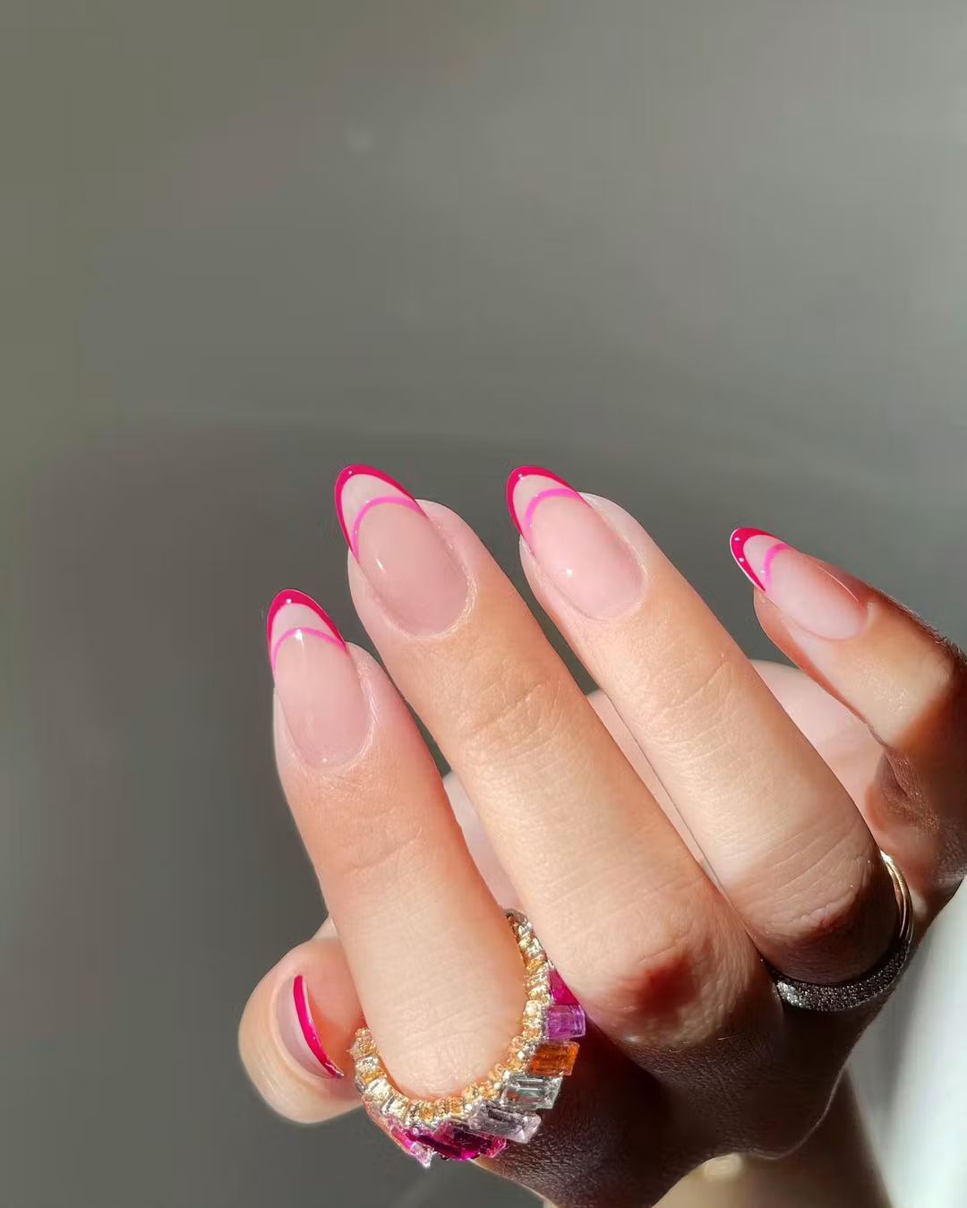 Glossy Visual Idea Glossy Visual Idea — Colored Double French Nails 2027