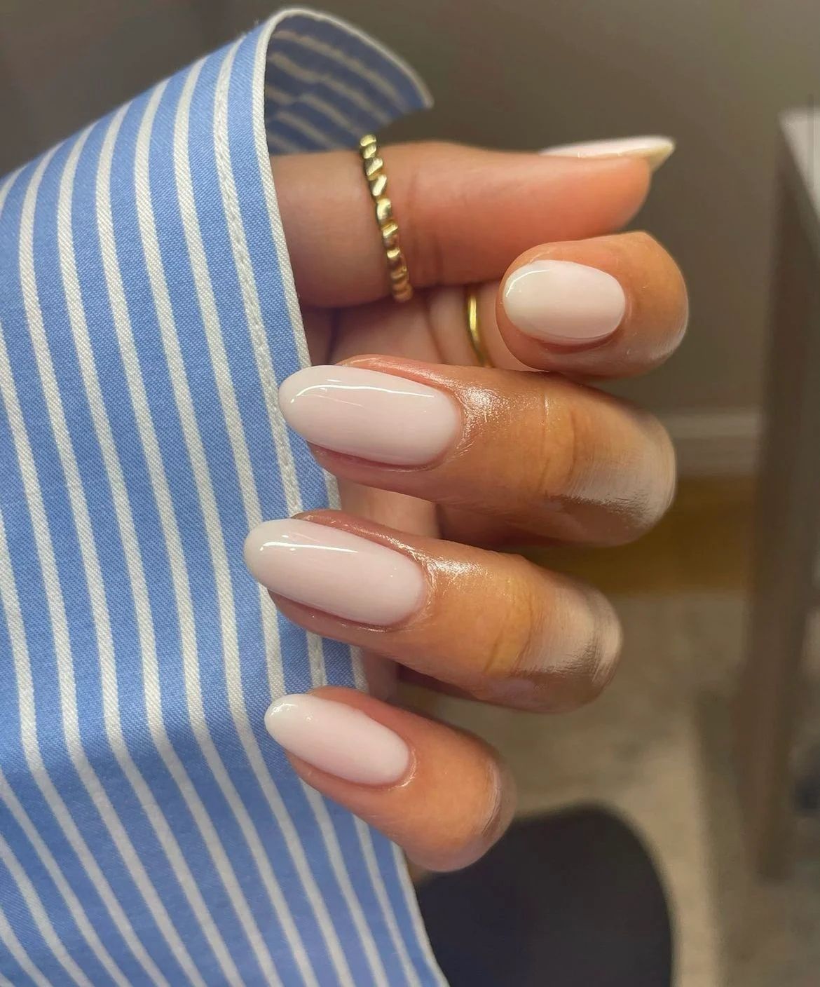 High Gloss Visual Idea High Gloss Visual Idea — Nude Nails 2027 for Mature Hands