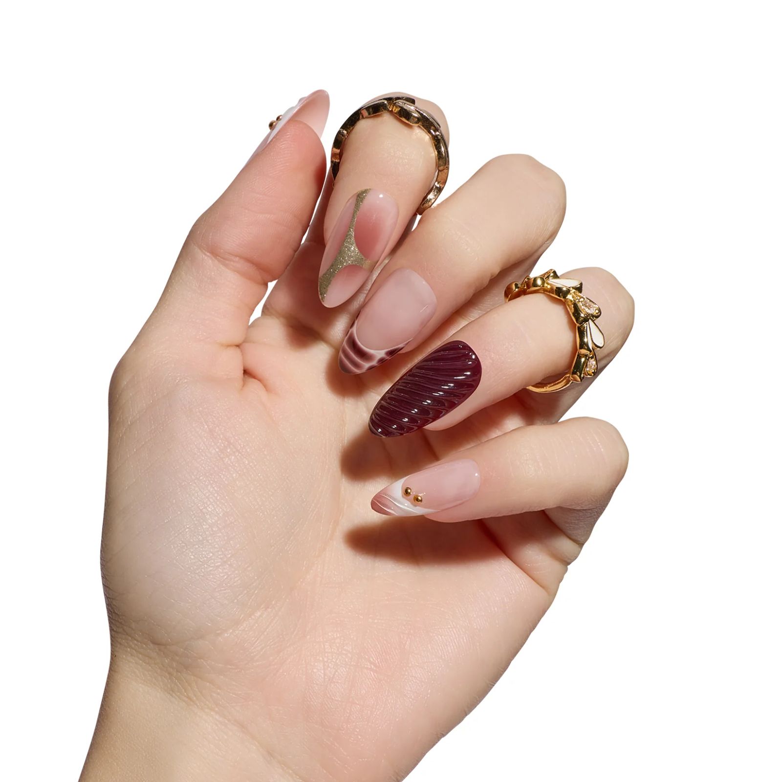 Modern French with Burgundy Texture Modern French with Burgundy Texture — Retail Nails 2027