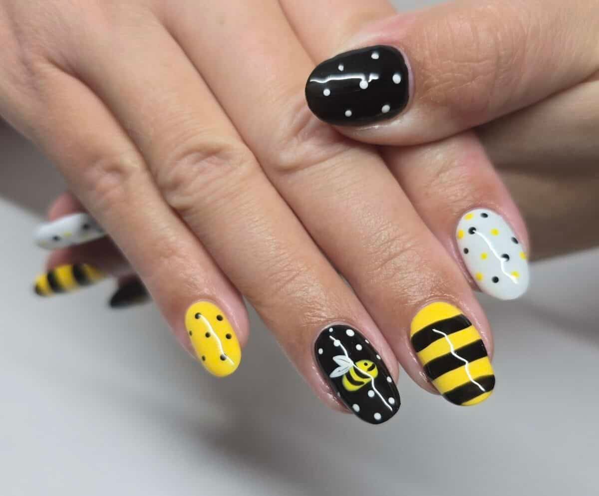 Black and Yellow Bee Patterns Black and Yellow Bee Patterns — Bee Nails 2027