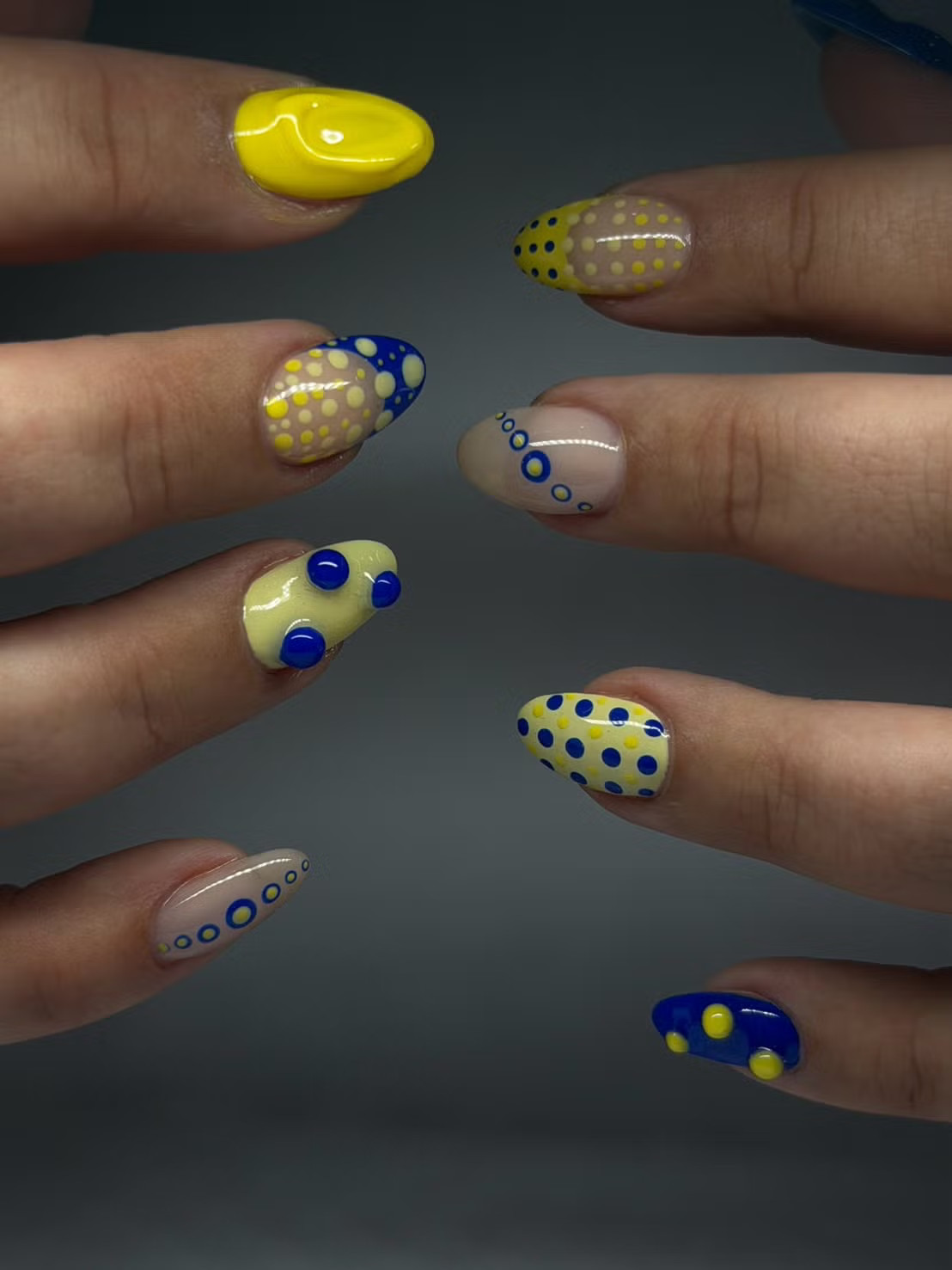 All-Over Tennis Ball Almond Nails All-Over Tennis Ball Almond Nails — Tennis Nails Team Colors 2027