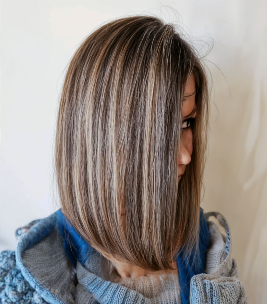 Sharp Collarbone Bob With Chunky Blonde — Chunky Highlights Bob 2027