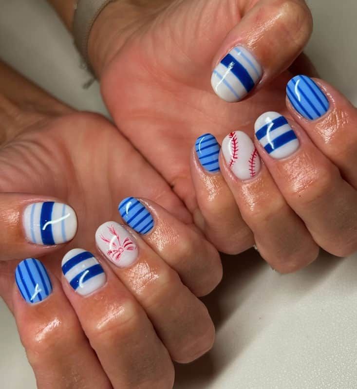 Short Oval Stripes and Stitching Short Oval Stripes and Stitching — Baseball Nails 2027