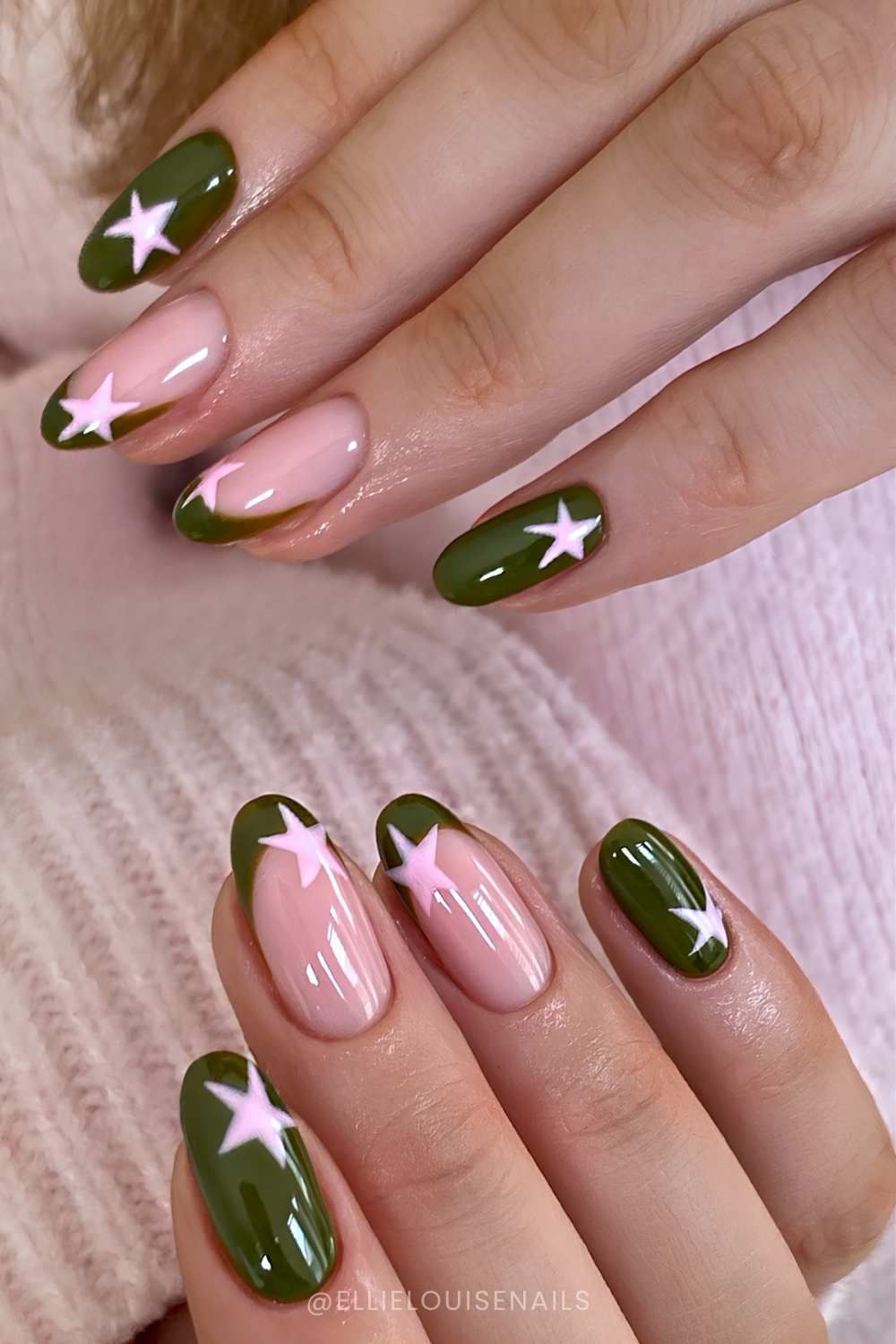 Medium Almond Visual Idea Medium Almond Visual Idea — Forest Green Nails 2027