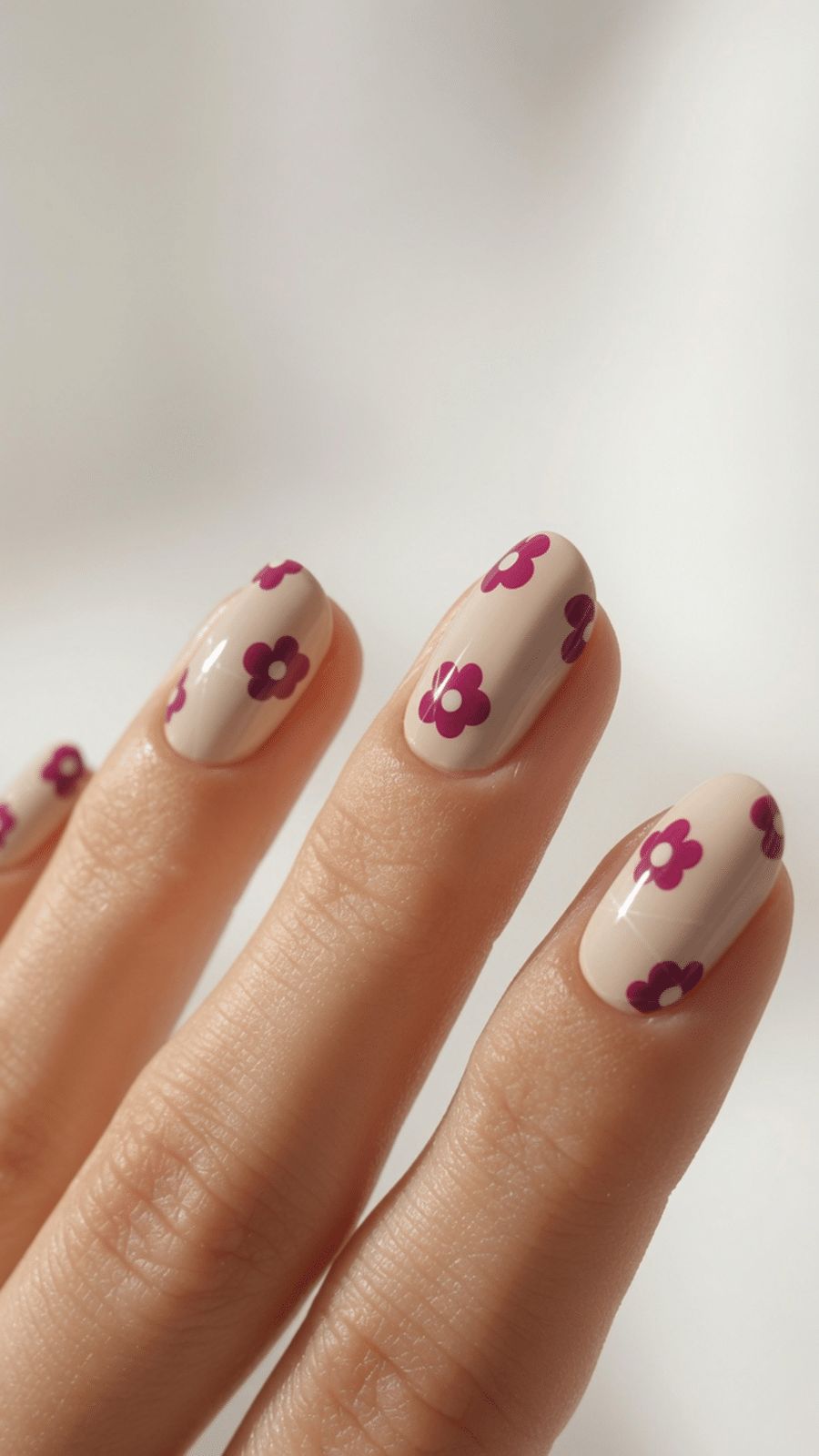 All-Over Repeating Floral Pattern Visual Idea — Floral Gel Nails 2027