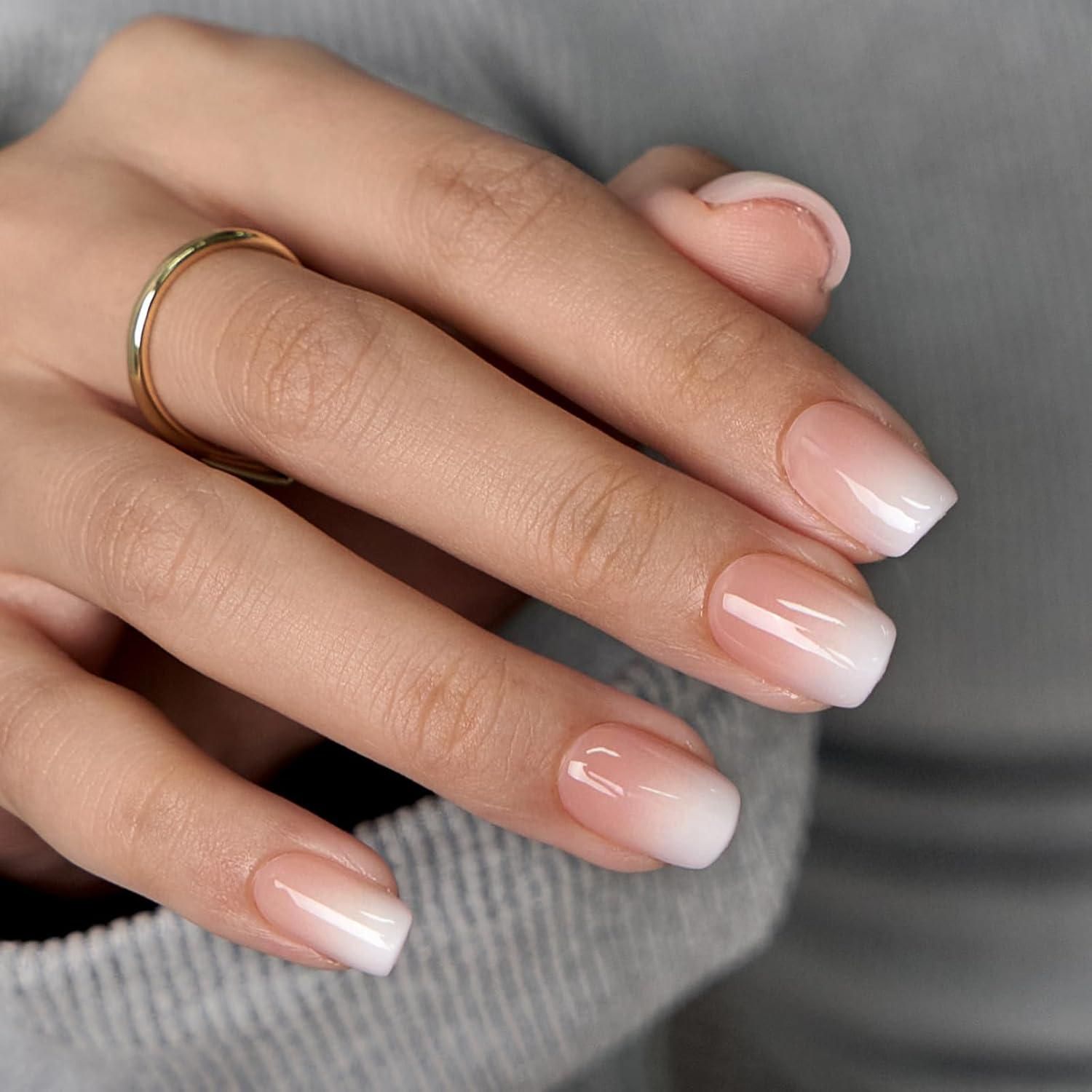 The Single Detail A Reader Notices First Short Square Pink to White Pearlescent The Single Detail A Reader Notices First Short Square Pink to White Pearlescent — French Ombre Nails 2027