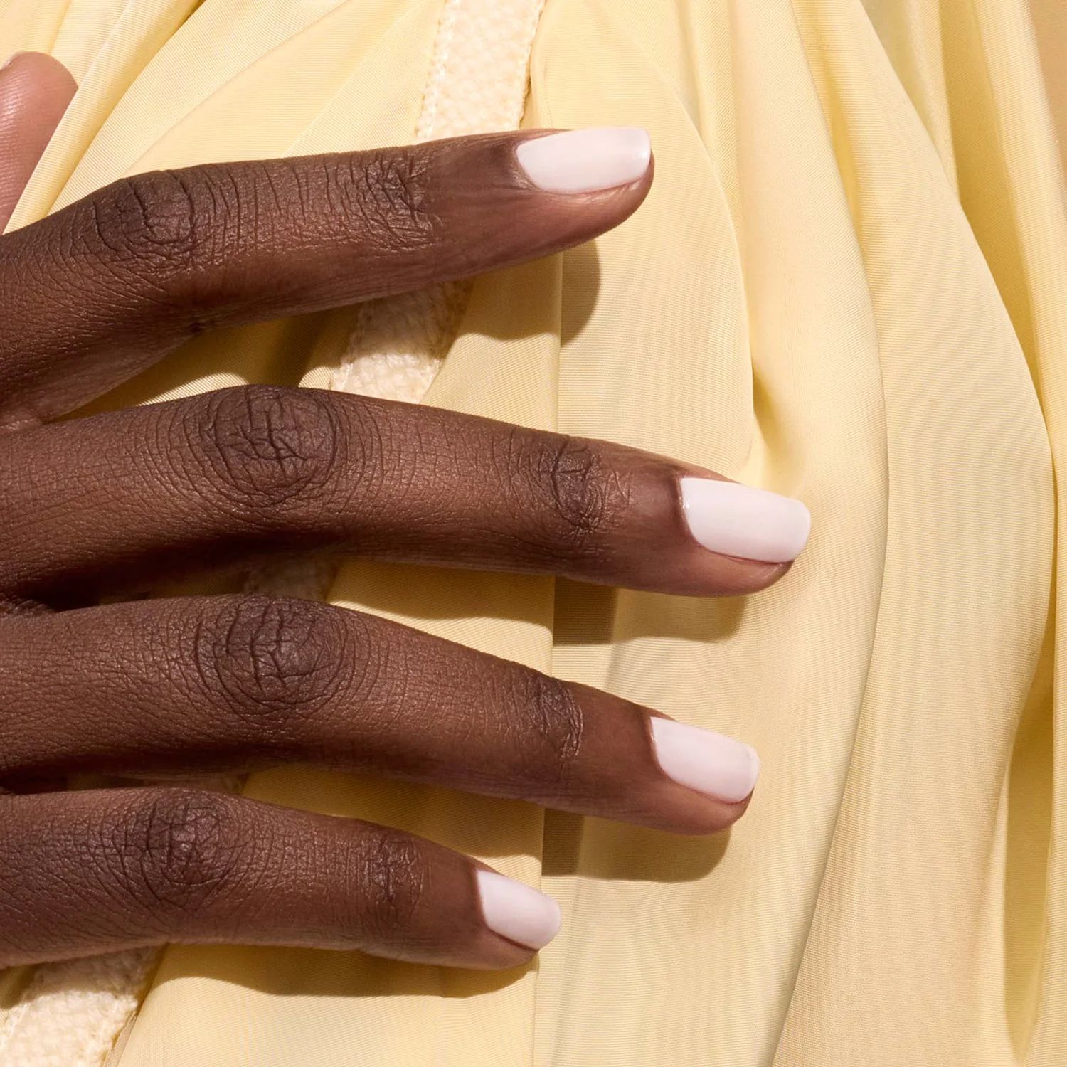 Milky White Short Square Nails — Pastel Nails 2027 for Brown Skin