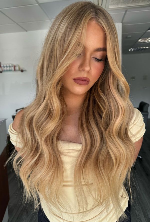 Warm Golden Blonde With Balayage Visual Idea — Blonde Wavy Hair 2027