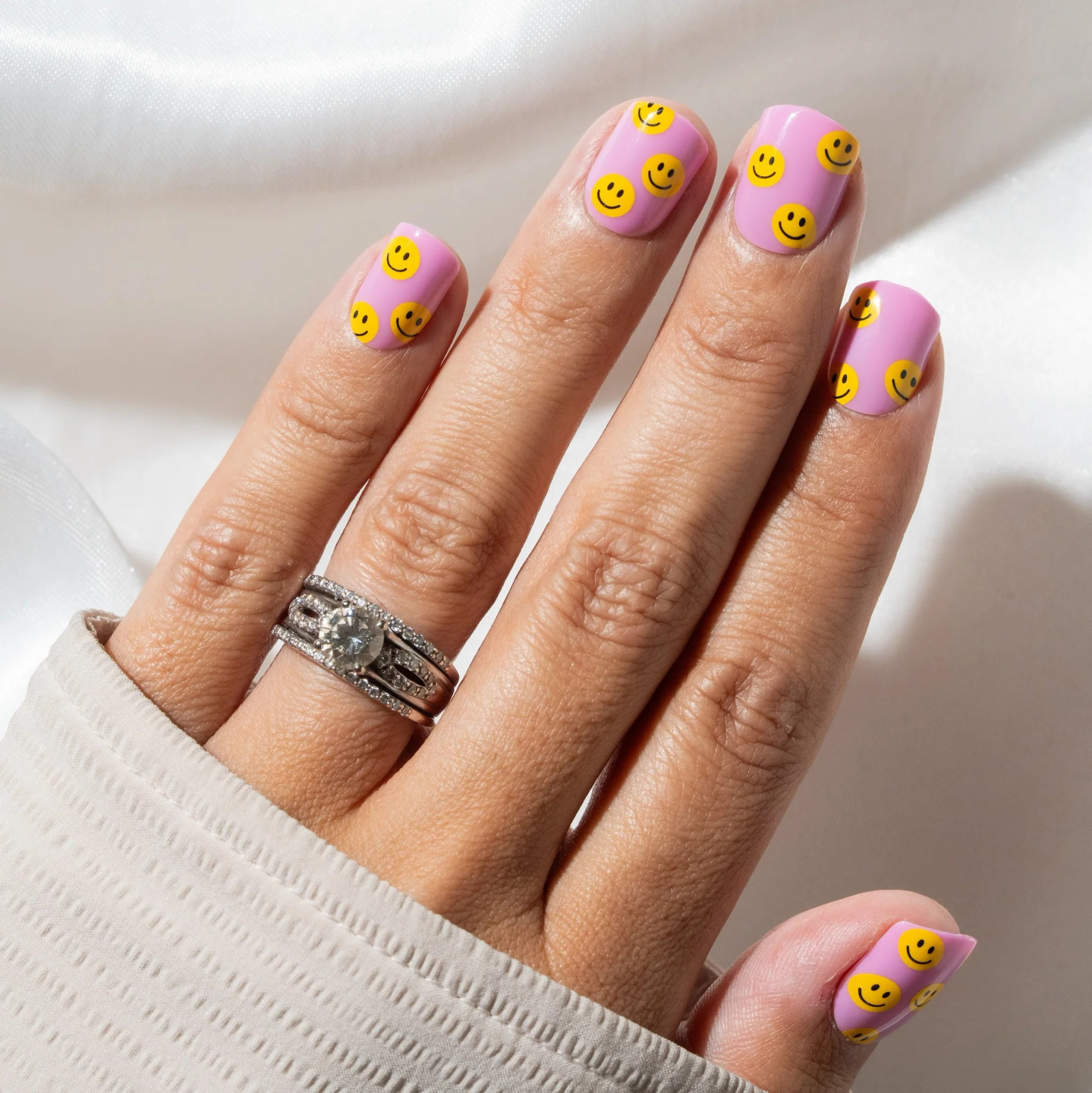 Vibrant Pink Yellow Smiley Nails Vibrant Pink Yellow Smiley Nails — Pink Smiley Face Nails 2027