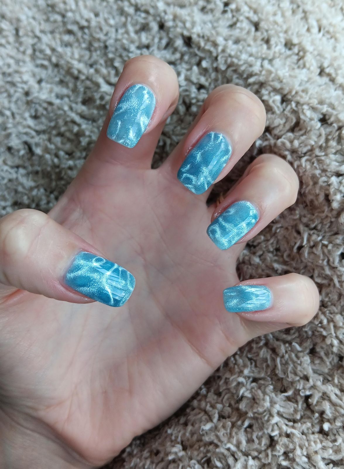 Visual Idea — Creating A Watery Swim Nails Team Colors 2027