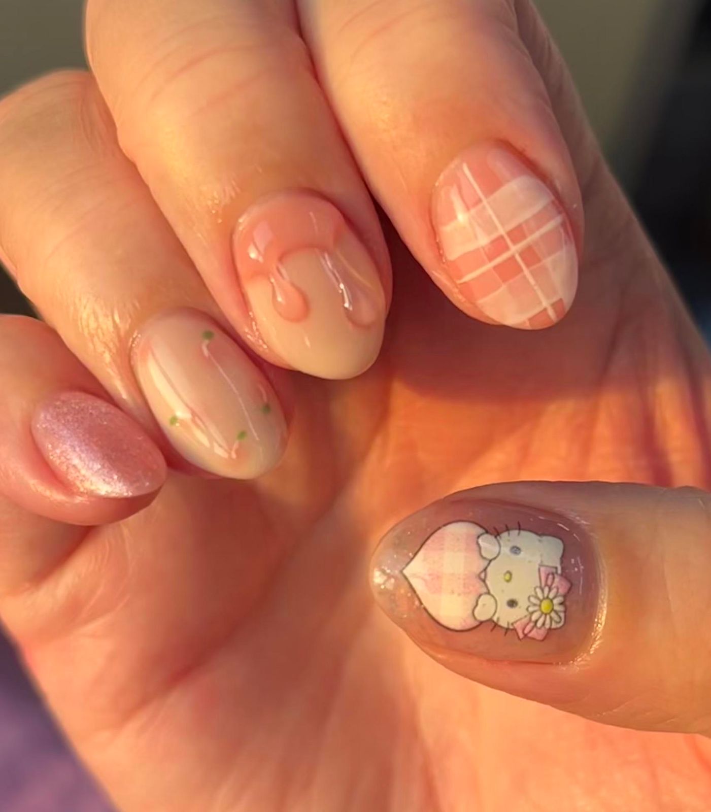 Glossy Subtle Shimmer Visual Idea Glossy Subtle Shimmer Visual Idea — Hello Kitty Nails 2027 for Kids