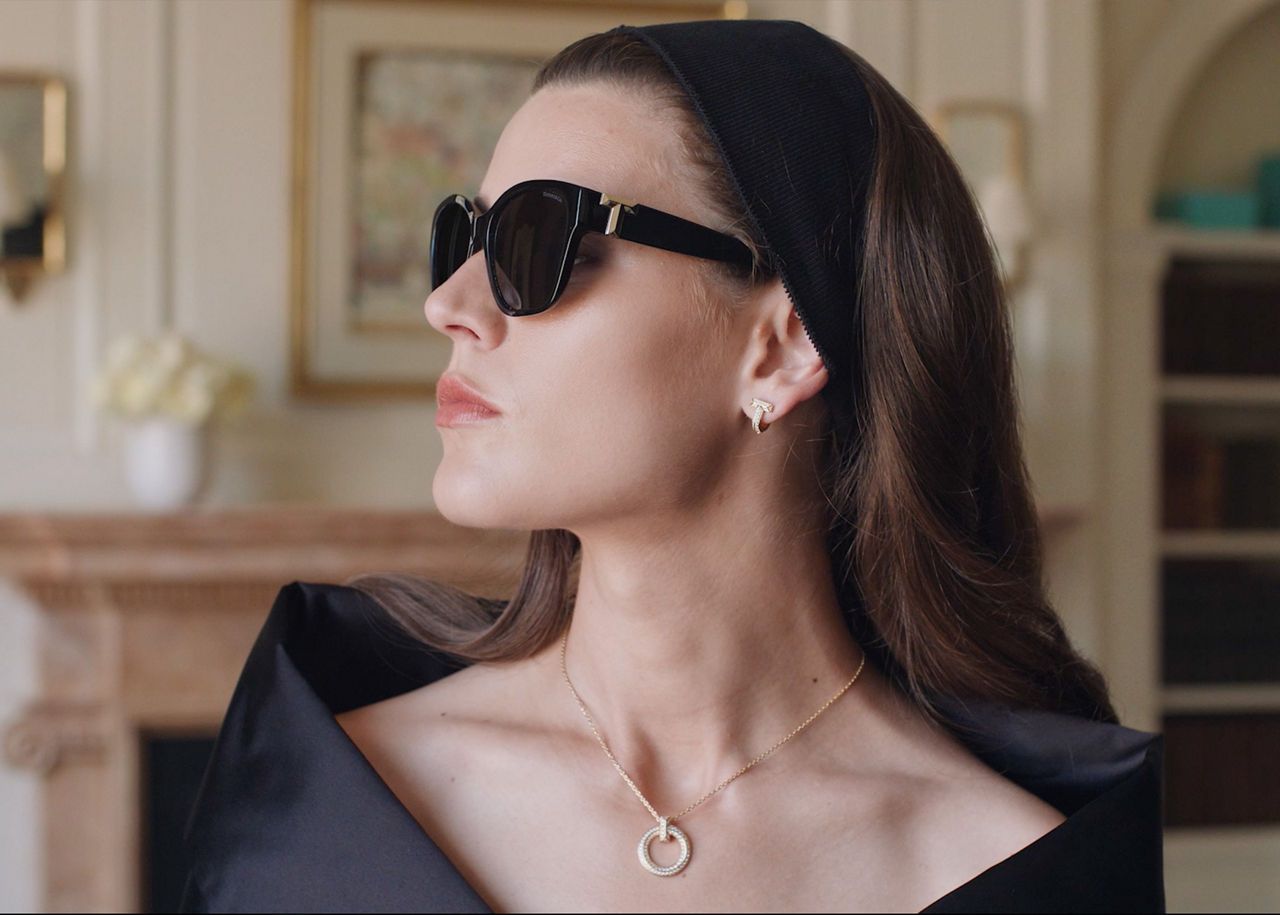 Elegant Black Cat Eyes with Satin Top and Headband — Cat Eye Sunglasses Outfits 2027