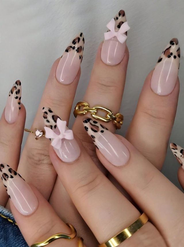 Visual Idea — Accent Nails Are Adorned With Small Visual Idea — Accent Nails Are Adorned With Small — Long Bow Nails 2027