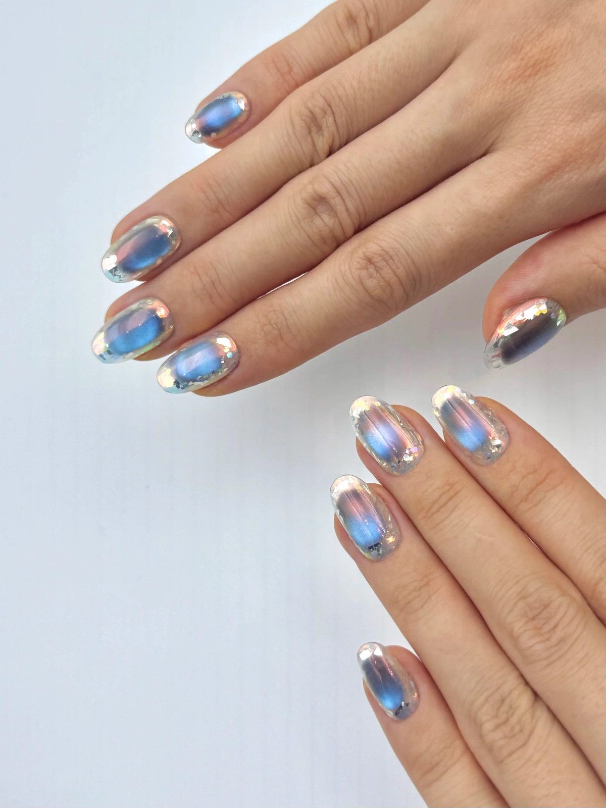 Sheer Jelly Blue Pink Foil Sheer Jelly Blue Pink Foil — Holographic Foil Nails 2027