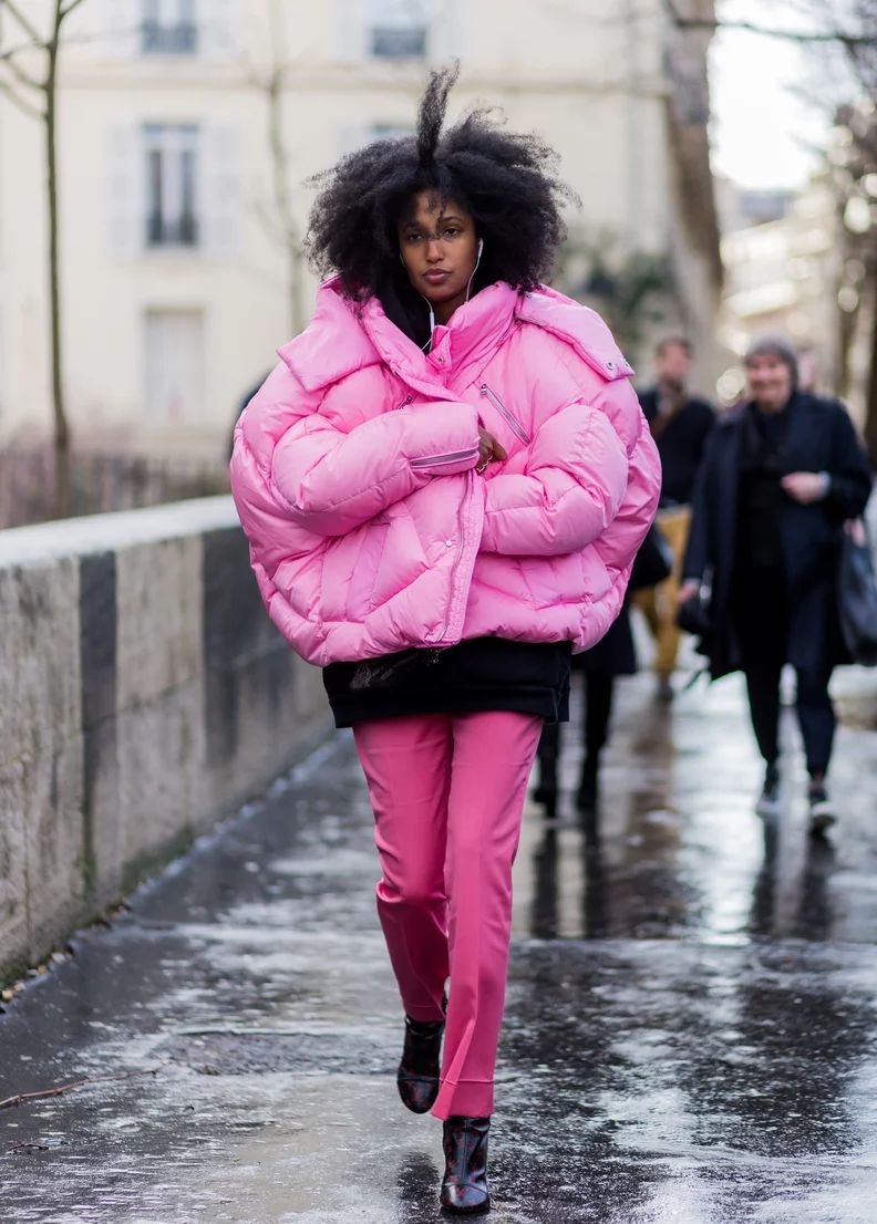 Statement Outerwear: Oversized Bright Pink Puffer Jacket — Cold Weather Outfits 2027