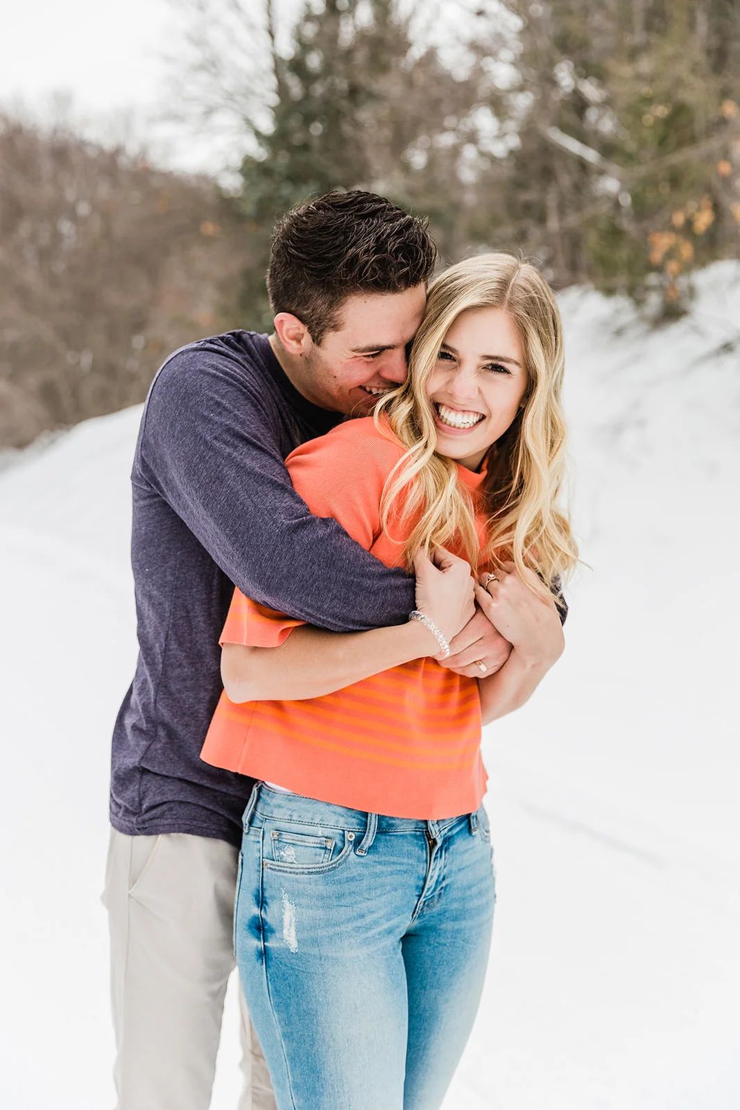 Striped Tee and Distressed Jeans for a Casual Vibe Striped Tee and Distressed Jeans for a Casual Vibe — Winter Photoshoot Outfits 2027