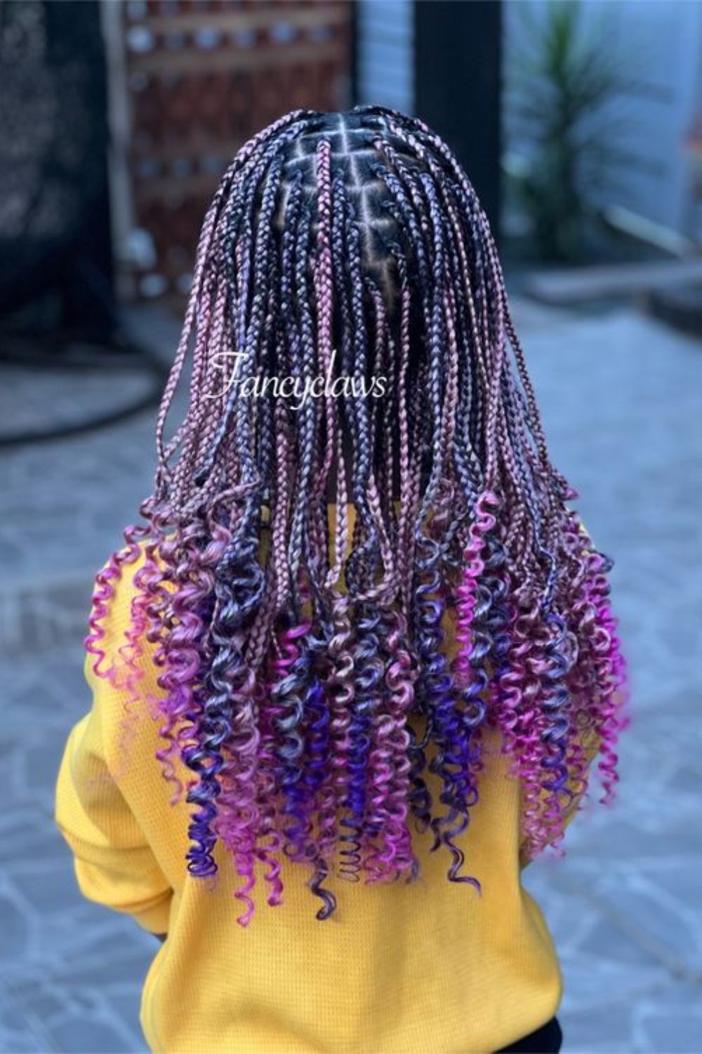 Back View Visual Idea — Purple Knotless Braids 2027