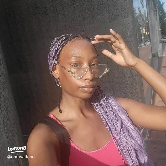 Knotless Braids Visual Idea — Purple Knotless Braids 2027