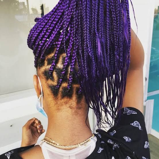 Middle Visual Idea — Purple Knotless Braids 2027