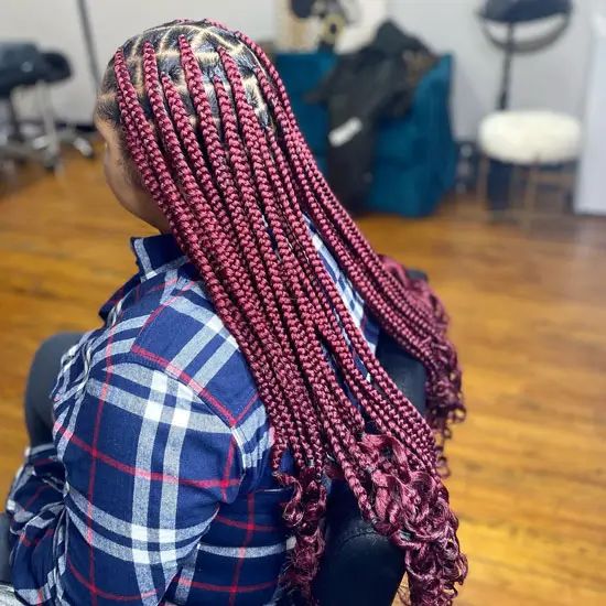 Deep Purple Visual Idea — Purple Knotless Braids 2027