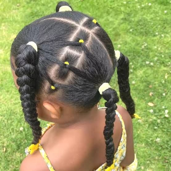 Braids with Artistic Parting — Knotless Braids 2027 for Little Girls