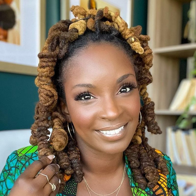 Wavy Brown Locs with Bold Blonde Highlights Wavy Brown Locs with Bold Blonde Highlights — Loc Styles 2027 for Women Over 50