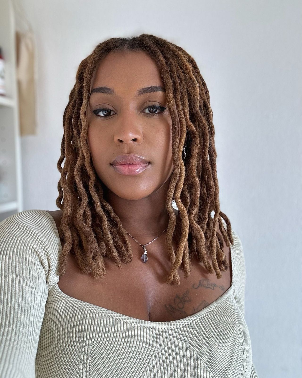 Warm Brown Locs with Subtle Highlights Warm Brown Locs with Subtle Highlights — Loc Styles 2027 for Women Over 50