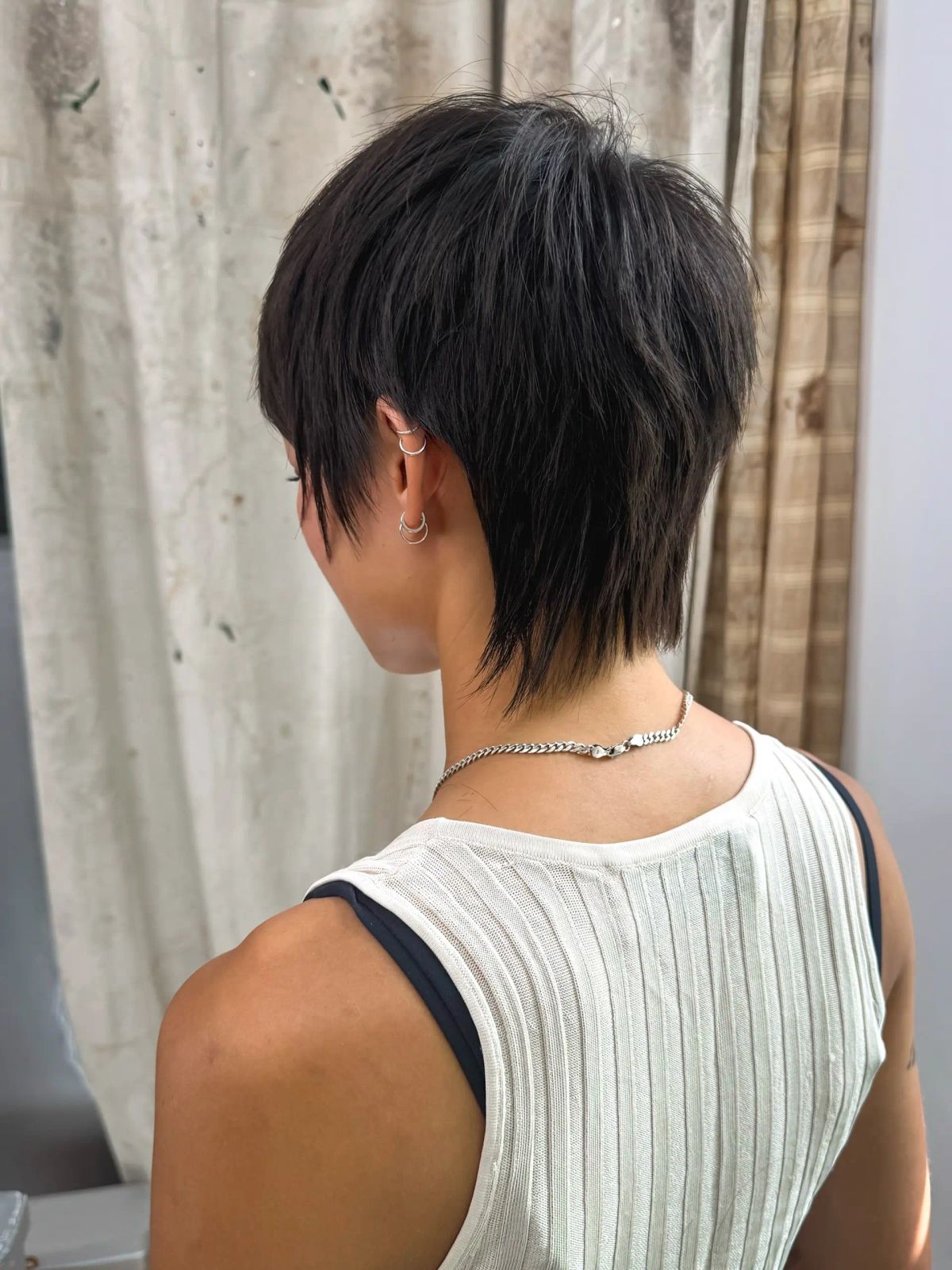 Choppy Dark Brown Pixie With Texture Choppy Dark Brown Pixie With Texture — Classic Pixie 2027